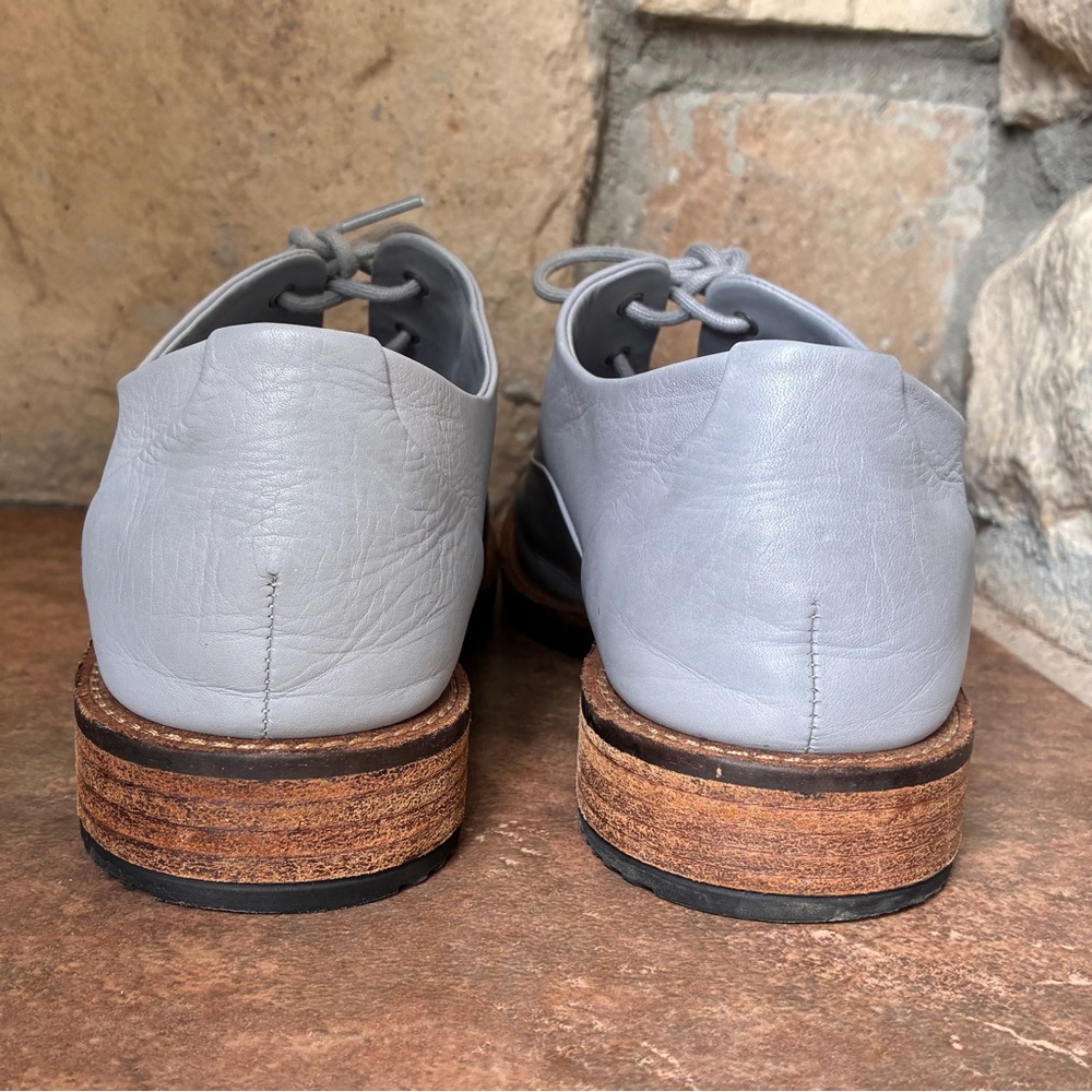 ECCO SARTORELLE GRAY/SILVER LEATHER TAILORED OXFORD EUR40. - Picture 4 of 14